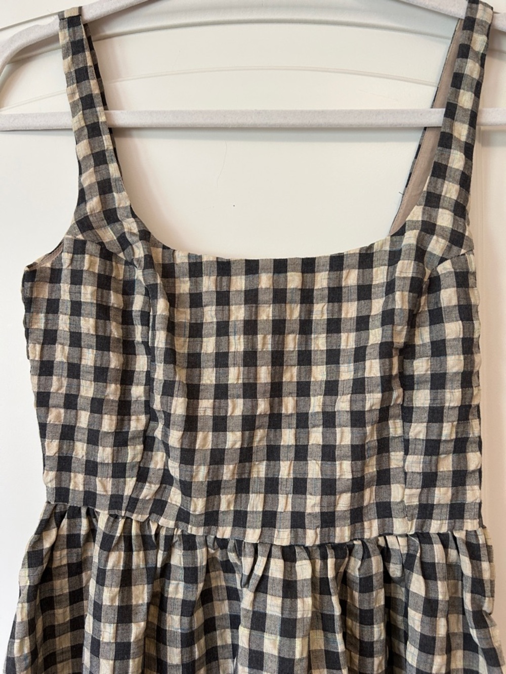Princess Polly Black and Cream Gingham Midi Dress - Picture 2 of 9
